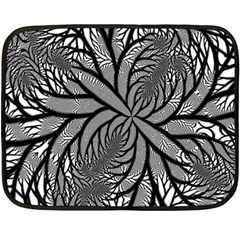 Fractal Symmetry Pattern Network Double Sided Fleece Blanket (Mini) 