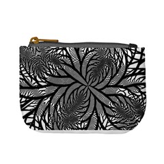 Fractal Symmetry Pattern Network Mini Coin Purses