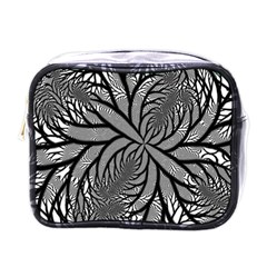 Fractal Symmetry Pattern Network Mini Toiletries Bags