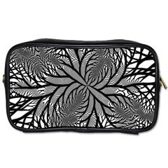 Fractal Symmetry Pattern Network Toiletries Bags