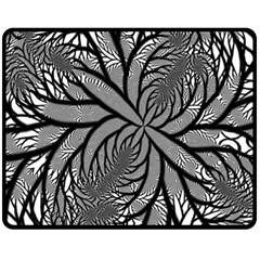 Fractal Symmetry Pattern Network Fleece Blanket (Medium) 