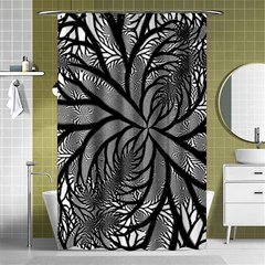 Fractal Symmetry Pattern Network Shower Curtain 48  x 72  (Small) 