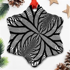 Fractal Symmetry Pattern Network Snowflake Ornament (Two Sides)