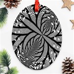 Fractal Symmetry Pattern Network Ornament (Oval Filigree) Front