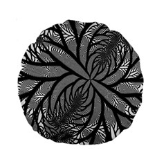 Fractal Symmetry Pattern Network Standard 15  Premium Round Cushions