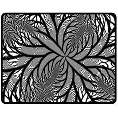 Fractal Symmetry Pattern Network Double Sided Fleece Blanket (Medium) 