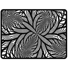 Fractal Symmetry Pattern Network Double Sided Fleece Blanket (Large) 