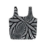 Fractal Symmetry Pattern Network Full Print Recycle Bags (S)  Front