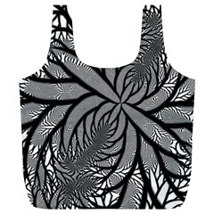 Fractal Symmetry Pattern Network Full Print Recycle Bags (L) 