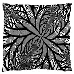 Fractal Symmetry Pattern Network Large Flano Cushion Case (One Side)