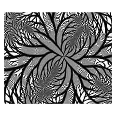 Fractal Symmetry Pattern Network Double Sided Flano Blanket (small)  by Celenk