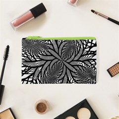 Fractal Symmetry Pattern Network Cosmetic Bag (XS)