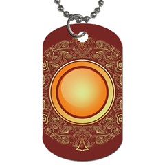 Badge Gilding Sun Red Oriental Dog Tag (one Side) by Celenk