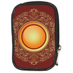 Badge Gilding Sun Red Oriental Compact Camera Cases by Celenk