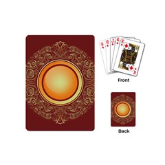 Badge Gilding Sun Red Oriental Playing Cards (mini)  by Celenk