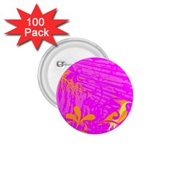 Spring Tropical Floral Palm Bird 1 75  Buttons (100 Pack)  by Celenk