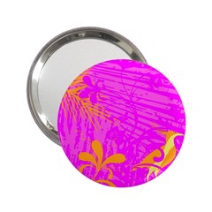 Spring Tropical Floral Palm Bird 2 25  Handbag Mirrors