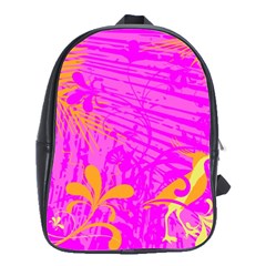 Spring Tropical Floral Palm Bird School Bag (large) by Celenk