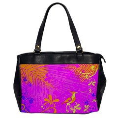 Spring Tropical Floral Palm Bird Office Handbags by Celenk