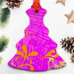 Spring Tropical Floral Palm Bird Ornament (christmas Tree)  by Celenk