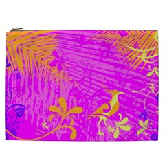 Spring Tropical Floral Palm Bird Cosmetic Bag (xxl)  by Celenk