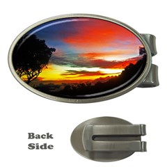 Sunset Mountain Indonesia Adventure Money Clips (oval)  by Celenk