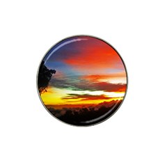 Sunset Mountain Indonesia Adventure Hat Clip Ball Marker (10 Pack) by Celenk