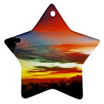 Sunset Mountain Indonesia Adventure Star Ornament (Two Sides) Front