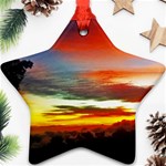 Sunset Mountain Indonesia Adventure Star Ornament (Two Sides) Back