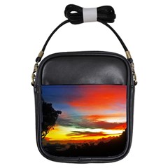 Sunset Mountain Indonesia Adventure Girls Sling Bags by Celenk