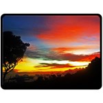 Sunset Mountain Indonesia Adventure Fleece Blanket (Large)  80 x60  Blanket Front