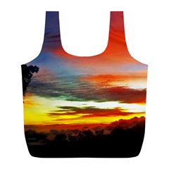 Sunset Mountain Indonesia Adventure Full Print Recycle Bags (l)  by Celenk