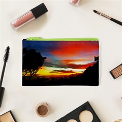 Sunset Mountain Indonesia Adventure Cosmetic Bag (xs) by Celenk