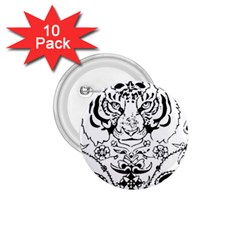 Tiger Animal Decoration Flower 1 75  Buttons (10 Pack) by Celenk