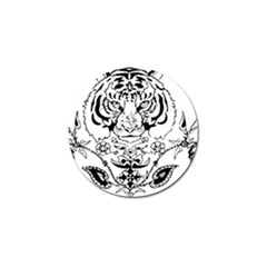 Tiger Animal Decoration Flower Golf Ball Marker (4 Pack) by Celenk