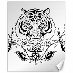 Tiger Animal Decoration Flower Canvas 16  X 20   by Celenk