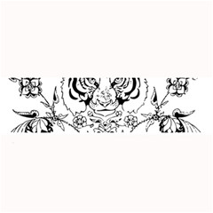 Tiger Animal Decoration Flower Large Bar Mats by Celenk