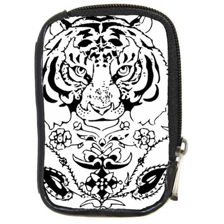 Tiger Animal Decoration Flower Compact Camera Cases