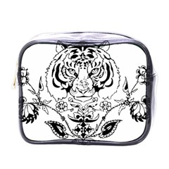 Tiger Animal Decoration Flower Mini Toiletries Bags by Celenk