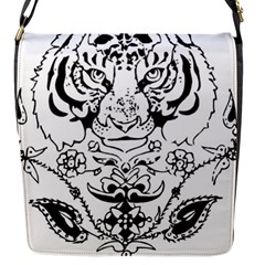 Tiger Animal Decoration Flower Flap Messenger Bag (s) by Celenk