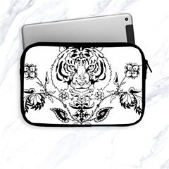 Tiger Animal Decoration Flower Apple Ipad Mini Zipper Cases by Celenk