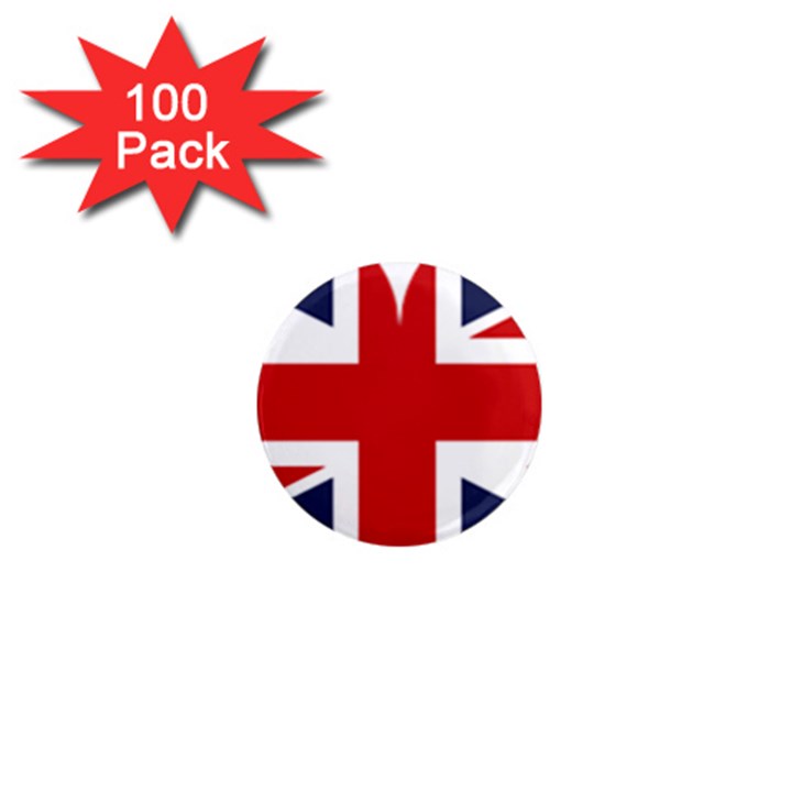 Uk Flag United Kingdom 1  Mini Magnets (100 pack) 