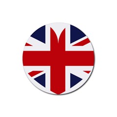 Uk Flag United Kingdom Rubber Coaster (round)  by Celenk