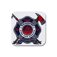 Hamburg, Minn Fire Dept Rubber Square Coaster (4 Pack) 