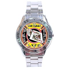 Las Vegas Fire Department Stainless Steel Analogue Watch by Bigfootshirtshop