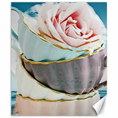 Tea Cups Canvas 8  X 10  by NouveauDesign