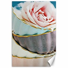 Tea Cups Canvas 24  X 36  by NouveauDesign