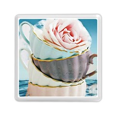 Tea Cups Memory Card Reader (square)  by NouveauDesign