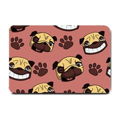 Happy Pugs Small Doormat  by allthingseveryone