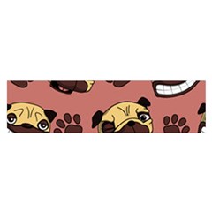 Happy Pugs Satin Scarf (oblong) by allthingseveryone